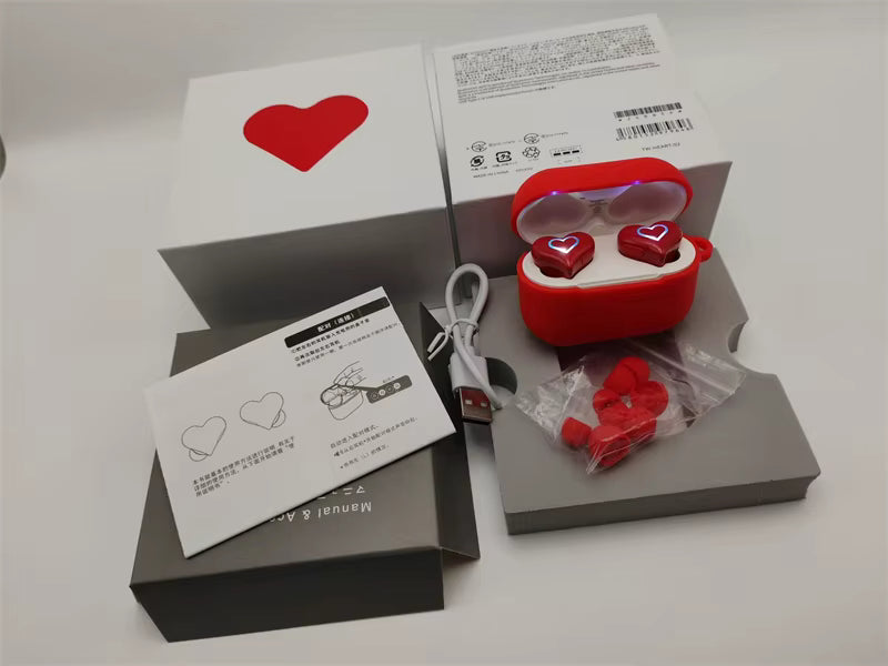 Love Led-hjärtformade earbuds.
