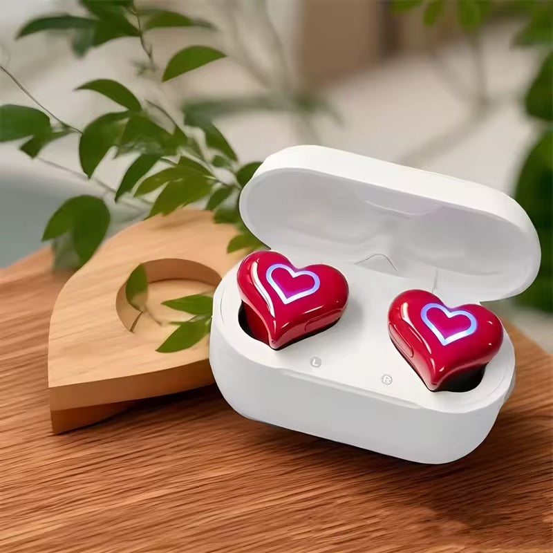 Love Led-hjärtformade earbuds.