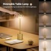Enkel LED-uppladdningsbar touch-bordslampa i metall