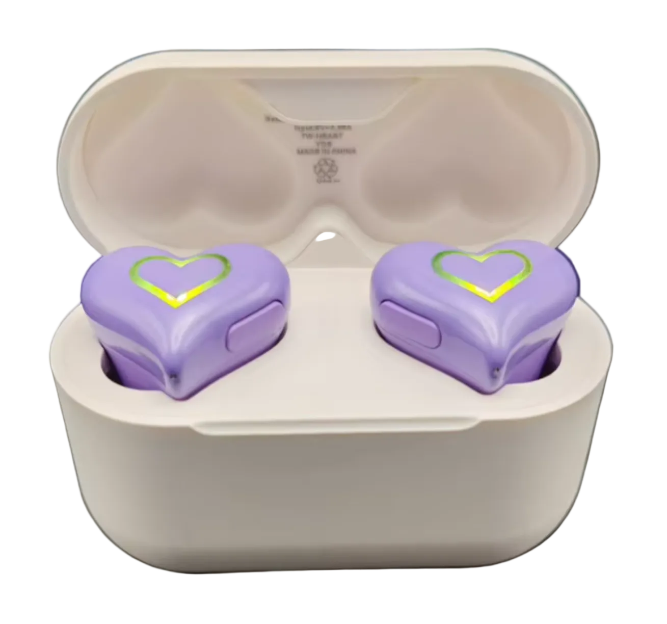 Love -Hjärtformade LED-earbuds.