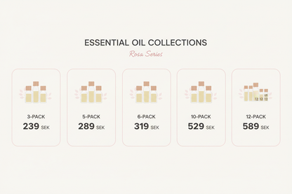 Paketalternativ banner för Rosa eteriska oljor